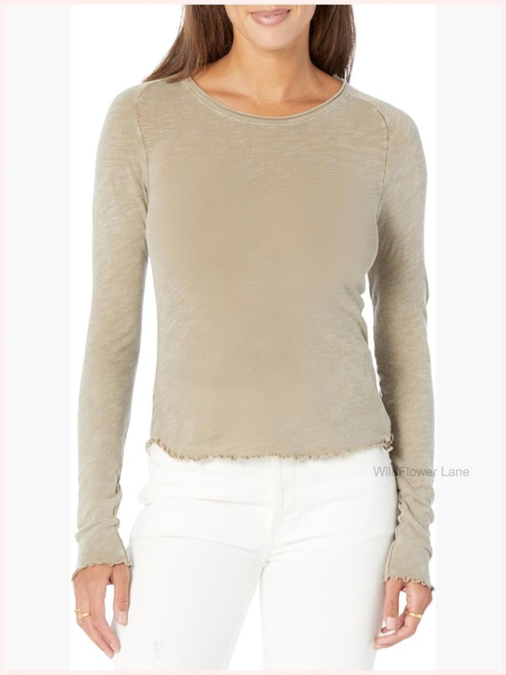 Be My Baby Long Sleeve T-Shirt Scoop Neck Classic Fit Cotton Blend